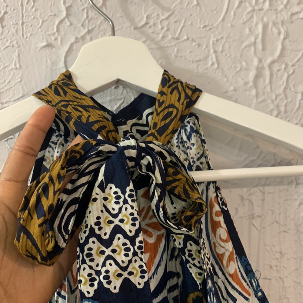 Ashley Stewart NEW Halter Jumpsuit 18/20 Peacock Wide Leg Palazzo Romantic Party - Picture 9 of 15